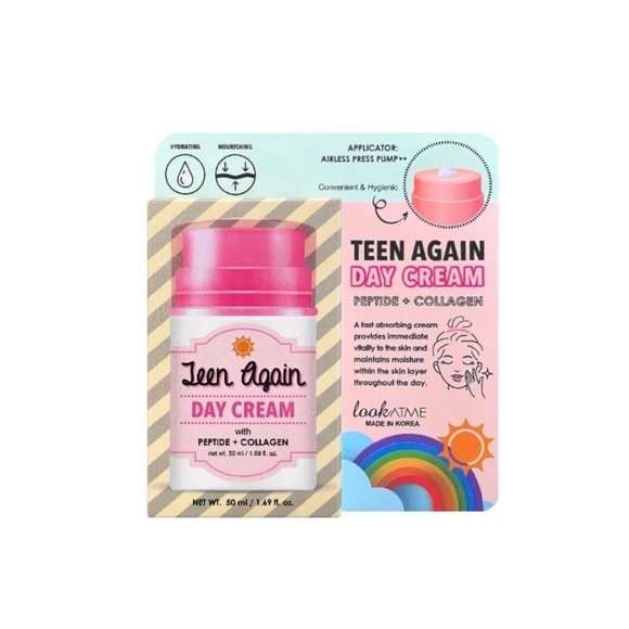 Look At Me Teen Again Day Cream Peptide Collagen Smooth Hydrate Fine Lines - Picture 1 of 7